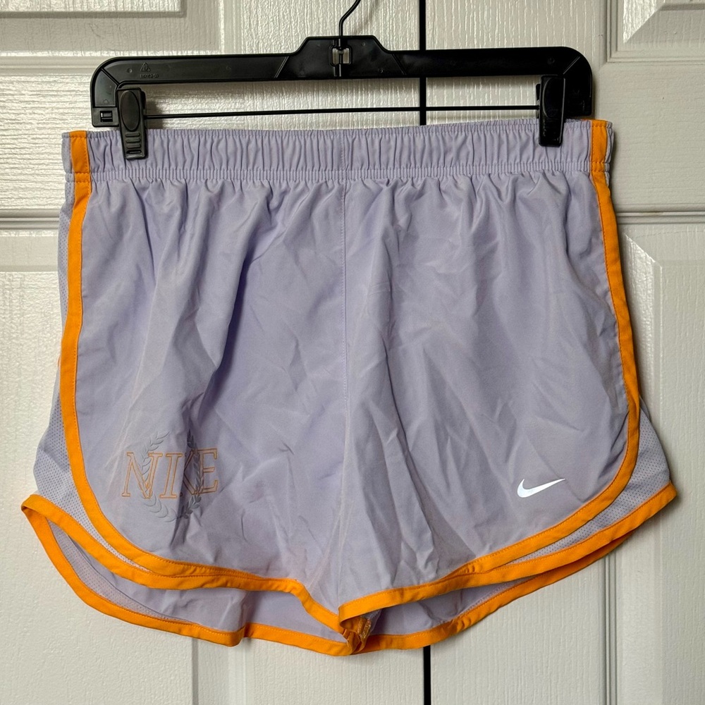 Nike Women's Tempo Purple and Orange Shorts